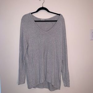 Brandy Melville John Galt Gray V Neck Sweater